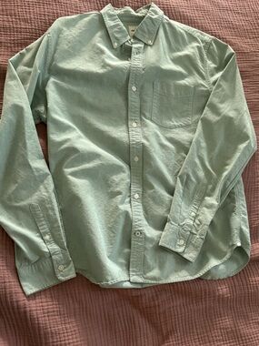 Gap Men's Button-Down Shirt in Light Green